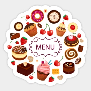 Dessert Menu Sticker